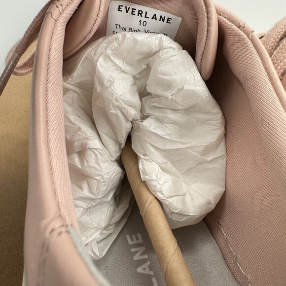 Everlane The Day Sneaker in Pale Pink Leather sz 10 Women's Lace-up Shoes Casual - Picture 9 of 10
